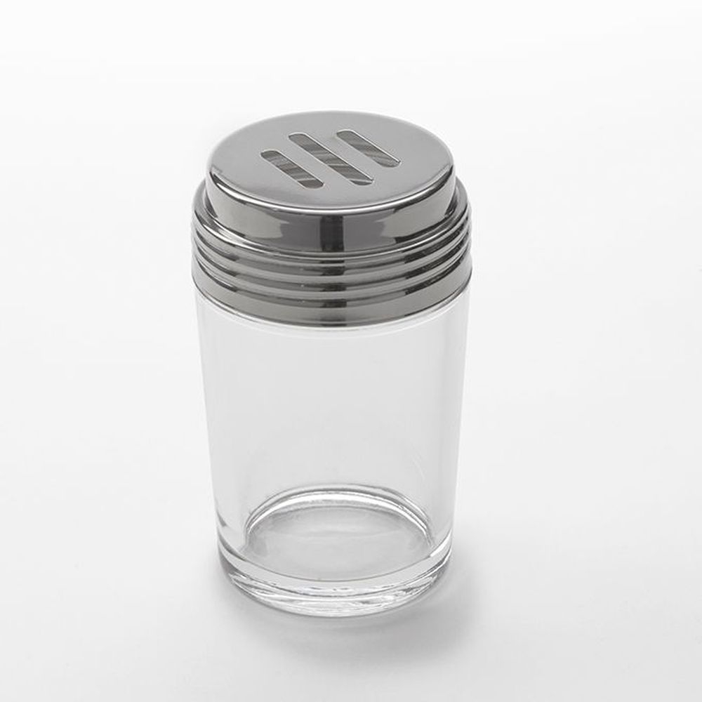 American Metalcraft Glass Contemporary Shakers with Cheese Top, 6 Ounce
