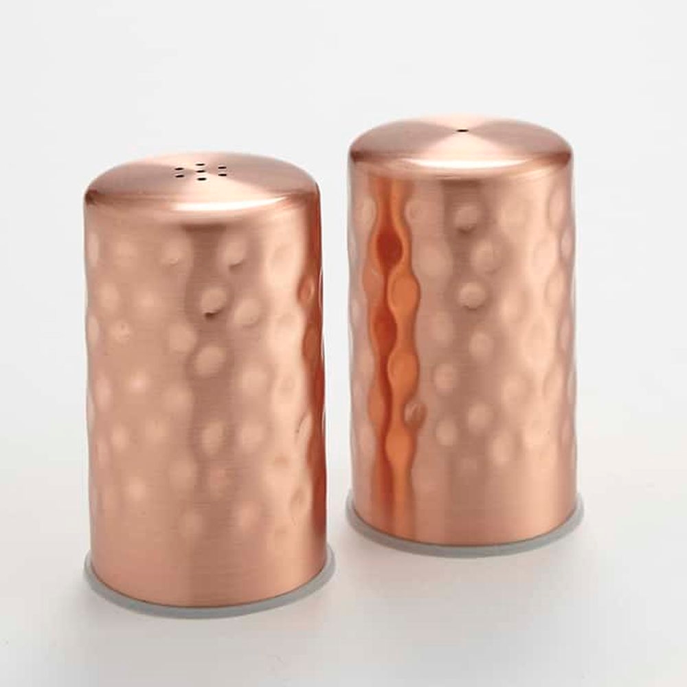 American Metalcraft Copper Hammered Salt and Pepper Shaker Set, 2 Ounce