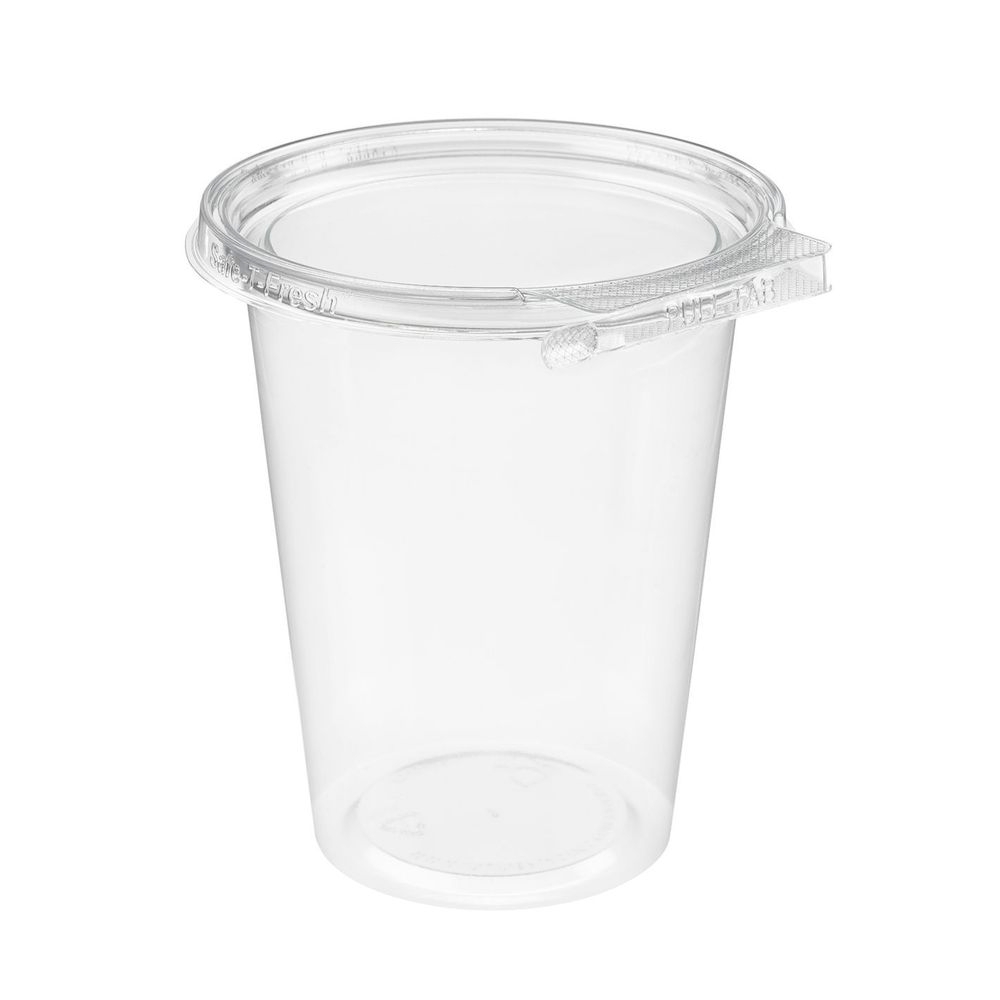 PET Round Single Compartment Hinged Deli Container