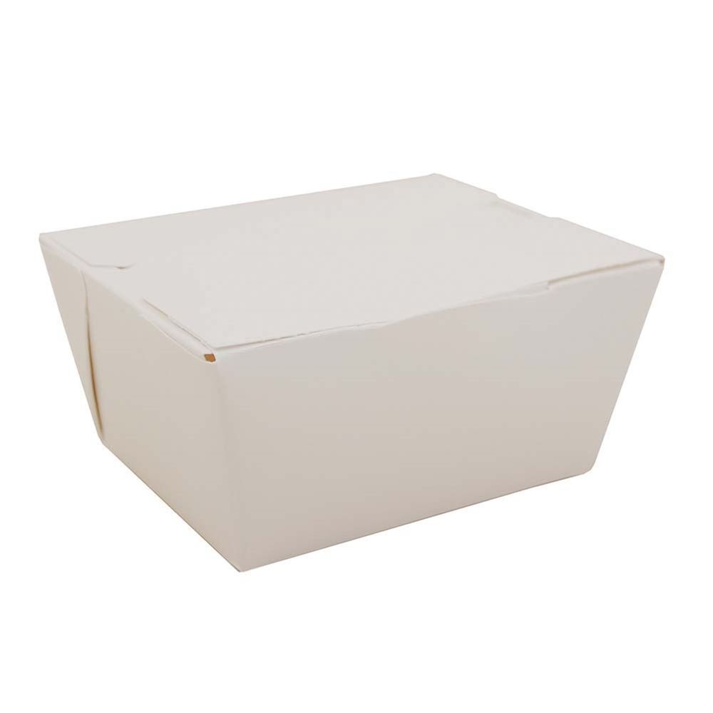 Number 1 Classic White Paperboard Rectangular No-Leak Container
