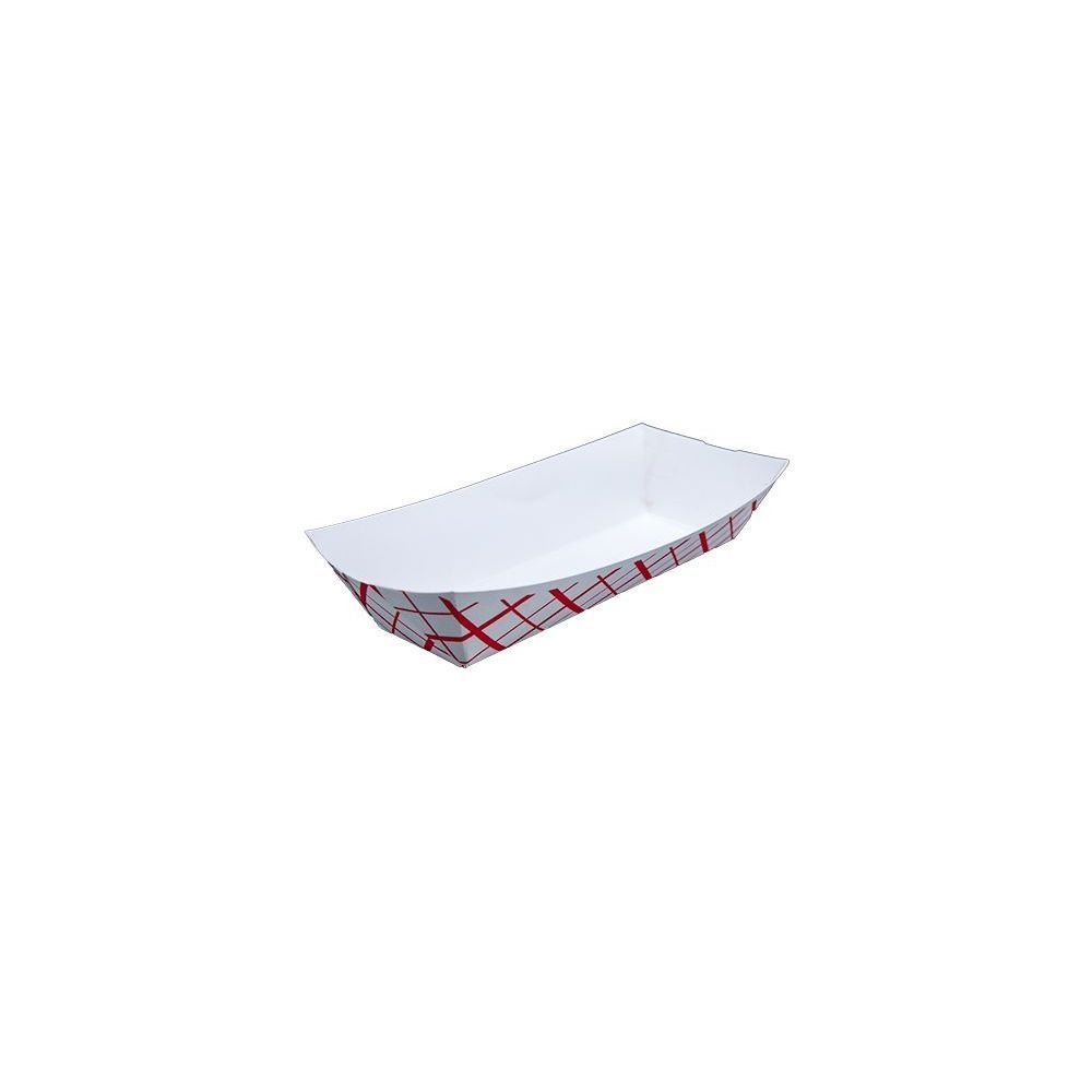 Red/White SBS Paperboard Hot Dog Tray