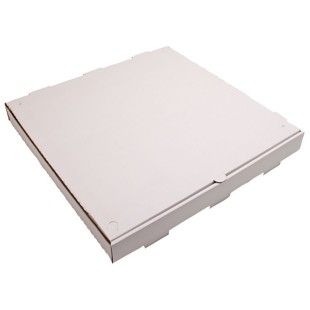 White/Kraft B Flute Pizza Box 18 inch