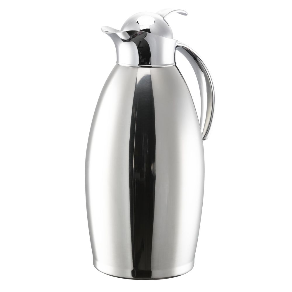 Nicollet Series Polished Finish Stainless Vacuum Insulated Carafe with Push Button Lid 1.5 Liter Capacity