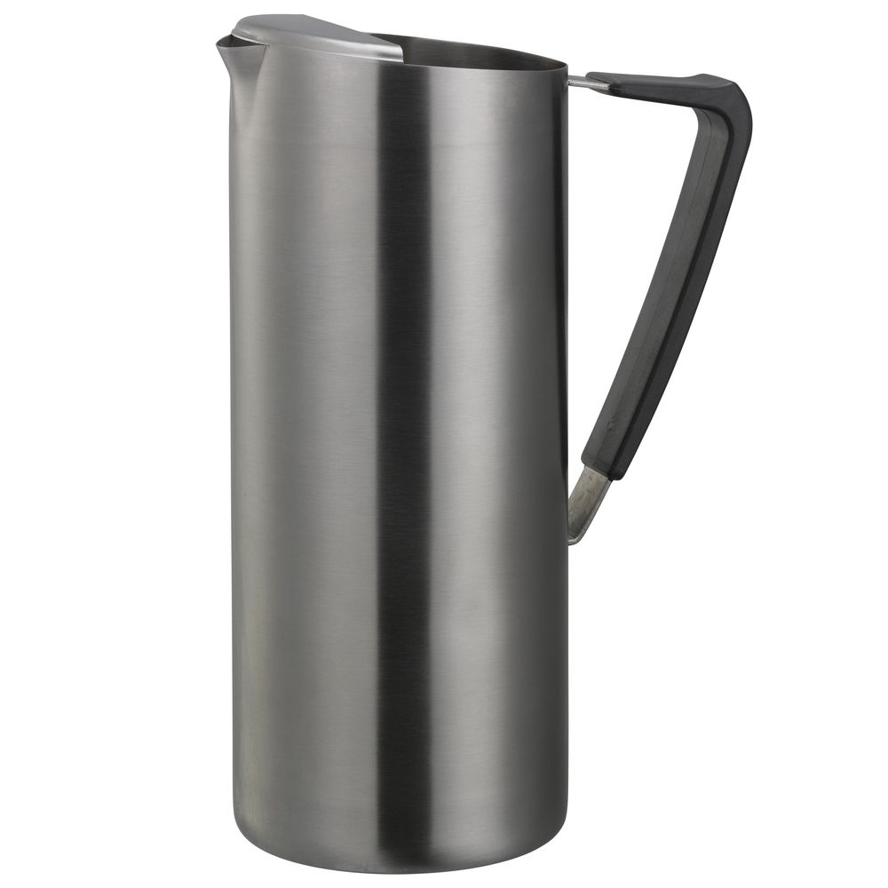 Slim Dark Tungsten Finish Stainless Water Pitcher with Ice Guard