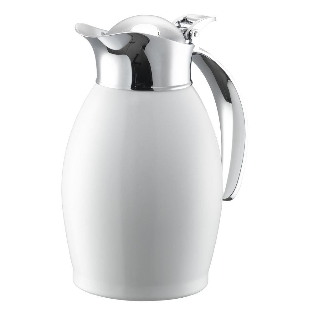 Nicollet Series Radiant White Finish Stainless Vacuum Insulated Carafe with Flip-Top Lid 0.6 Liter Capacity