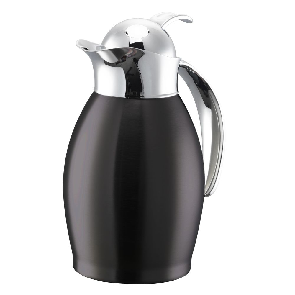 Nicollet Series Black Onyx Finish Stainless Vacuum Insulated Carafe with Push Button Lid 0.6 Liter Capacity