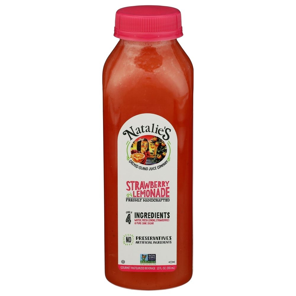 Natalie's Orchid Island Strawberry Lemonade, 12 Fluid Ounce -- 6 Per Case