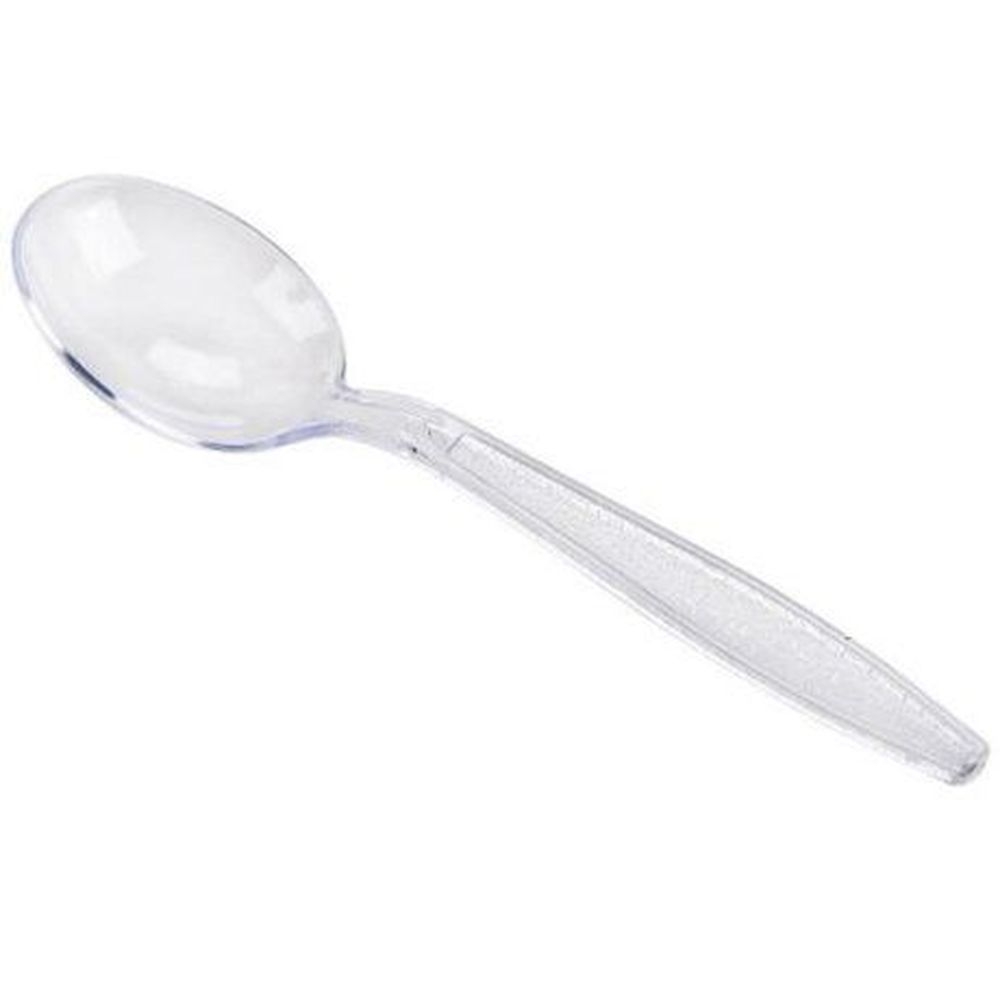 Clear Polystyrene Contemporary Heavy Weight Spoon