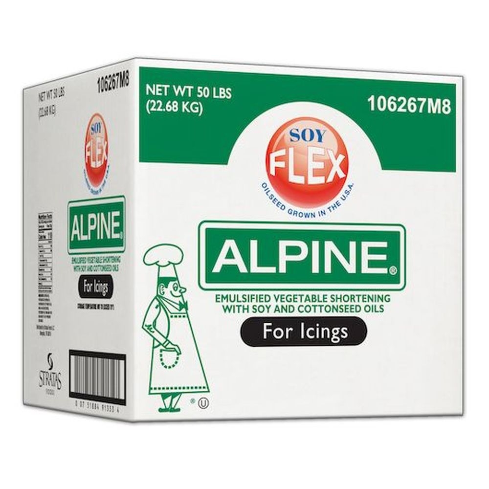 Alpine Soy Flex Icing Shortening, 50 Pound.