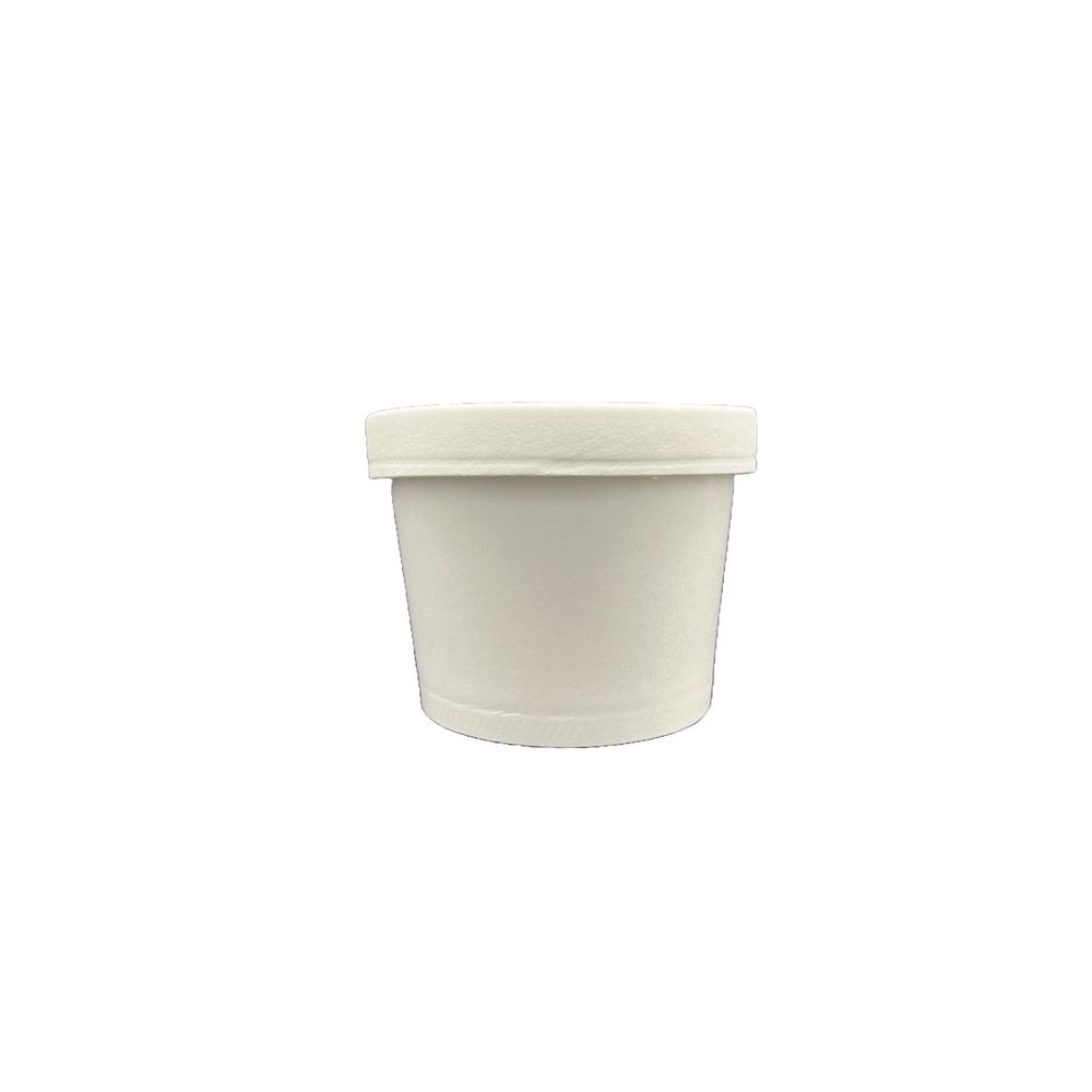 White Paper Soup Cup with Vented Lid 8 Ounce