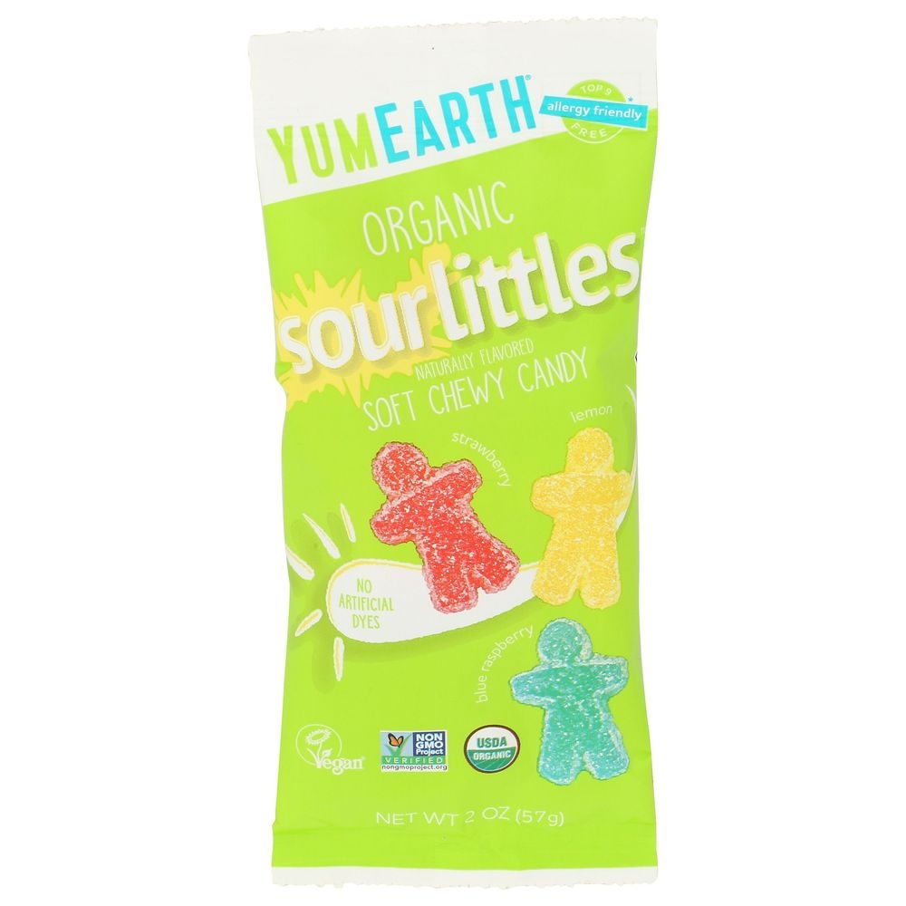 Organic Strawberry Blue Raspberry Lemon Sour Littles Soft Chewy Candy