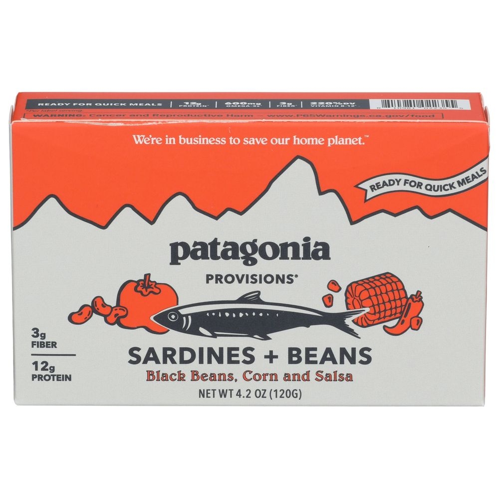 Black Beans Corn and Salsa Sardines Plus Beans