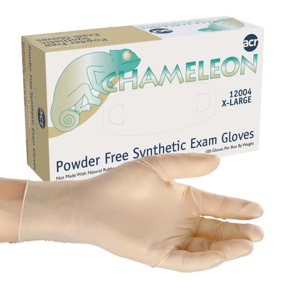 Amercareroyal Chameleon White Synthetic X-large Powder-free Exam Gloves -- 1000 Per Case