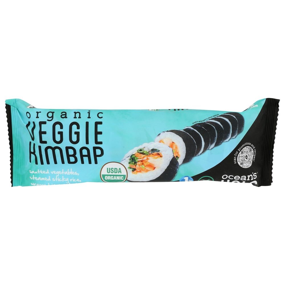 Ocean's Halo Organic Veggie Kimbap Roll, 8.11 Ounce -- 6 Per Case