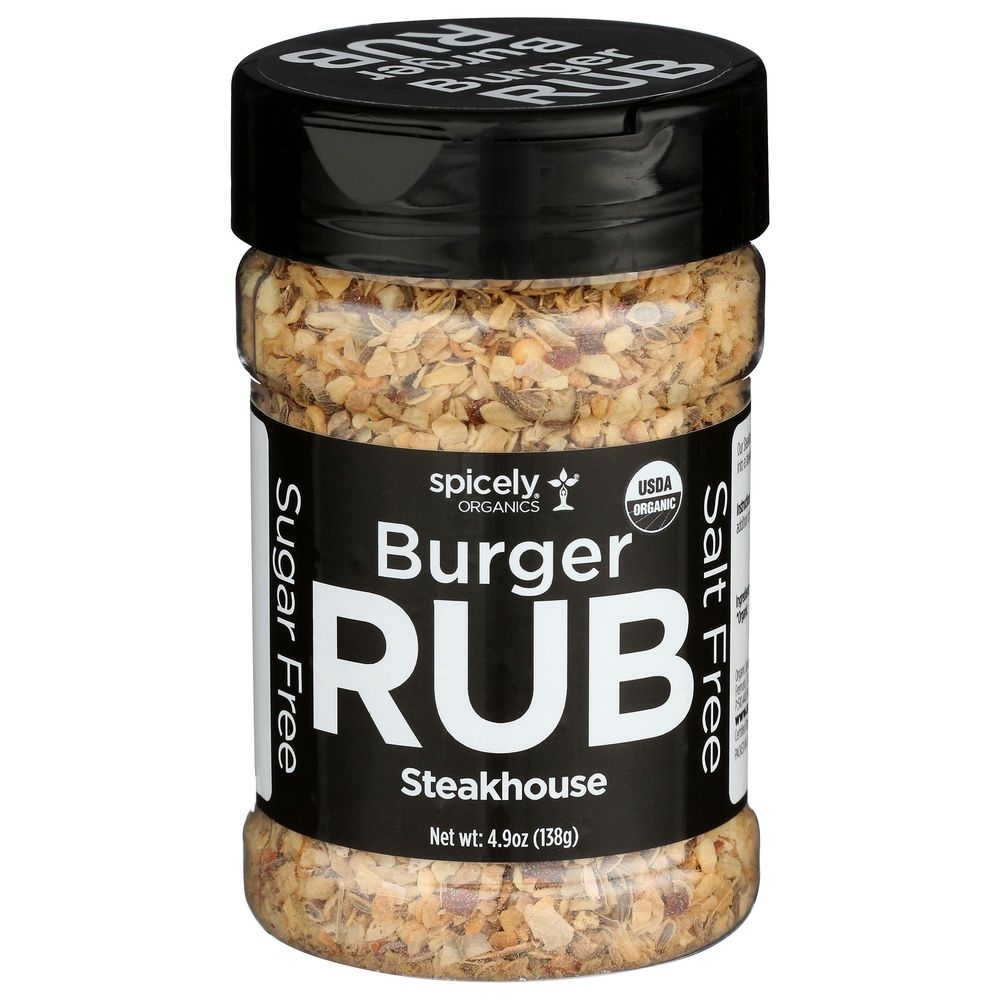 Spicely Organics Steakhouse Burger Rub, 4.9 Ounce -- 3 Per Case