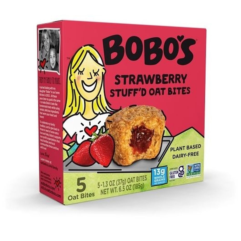 Bobos Strawberry Stuffed Oat Bites, 1.3 Ounce -- 30 per case