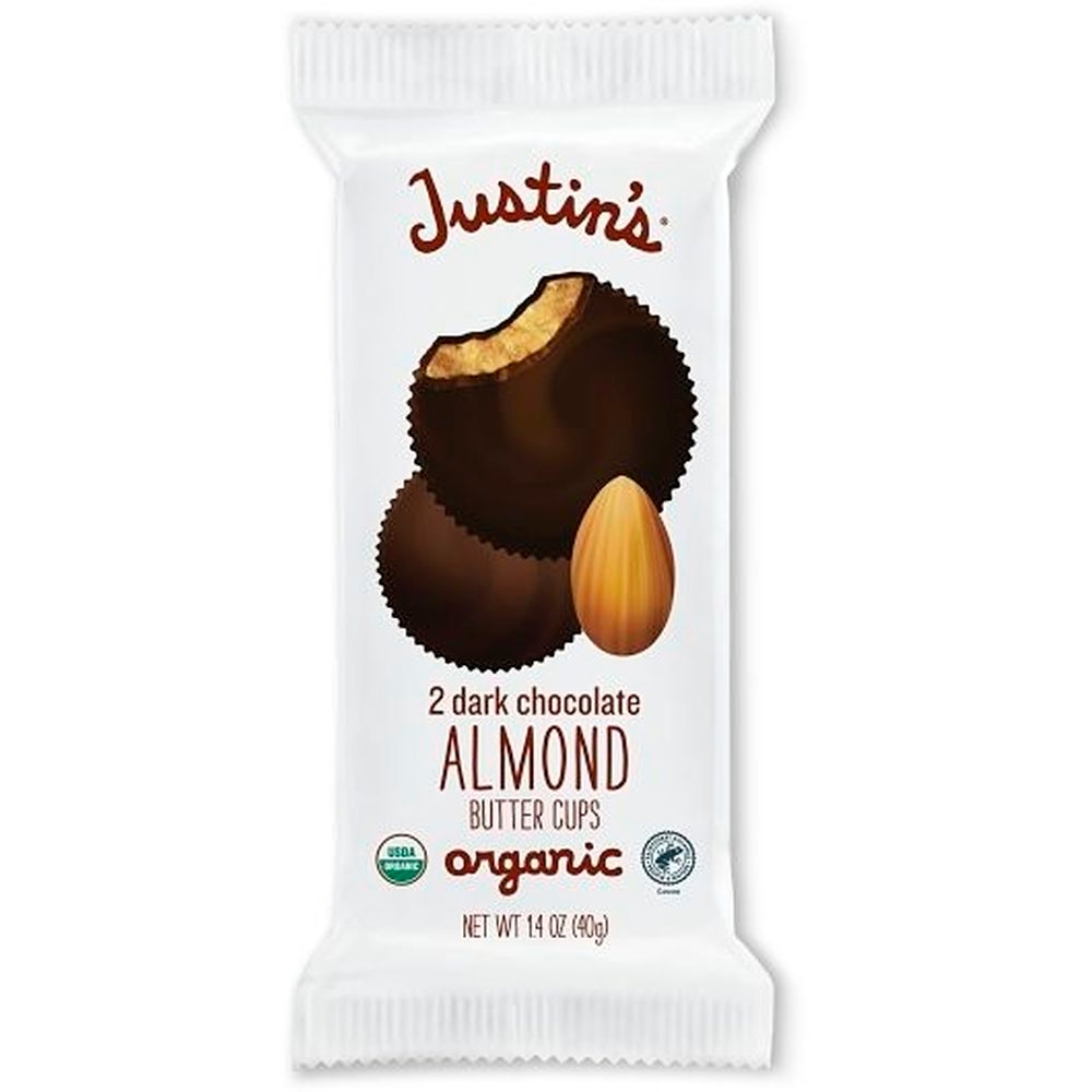 Justins Organic Dark Chocolate Almond Butter Cup, 1.4 Ounce -- 72 per case