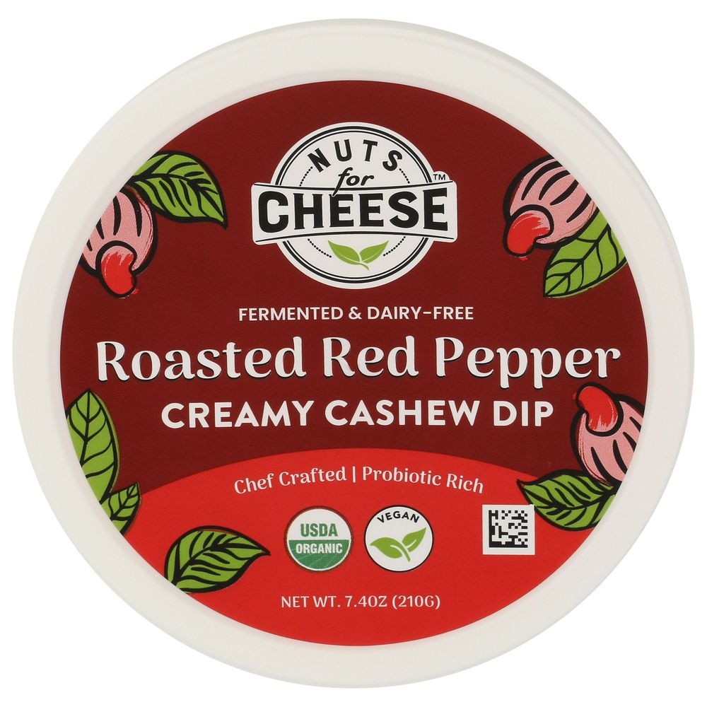 Nuts For Cheese Organic Roasted Red Pepper Creamy Cashew Dip, 7.4 Ounce -- 6 Per Case