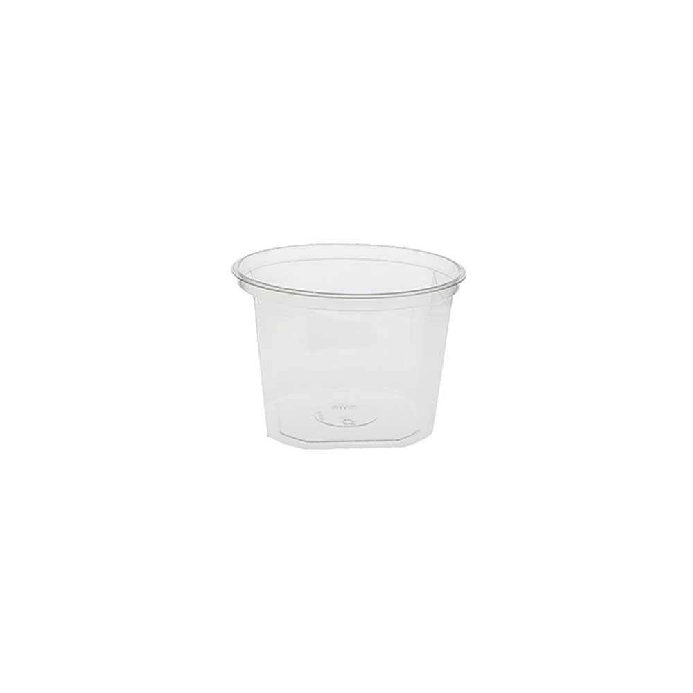 7 inch PET Clear Round Deli Tub With Square Bottom