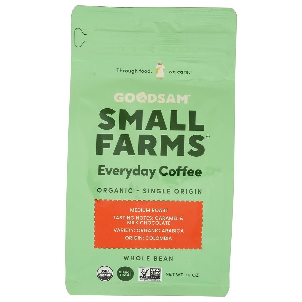 Small Farms Organic Whole Bean Medium Roast Everyday Coffee