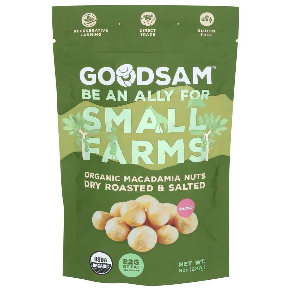 Organic Small Farms Dry Roasted and Salted Macadamia Nuts
