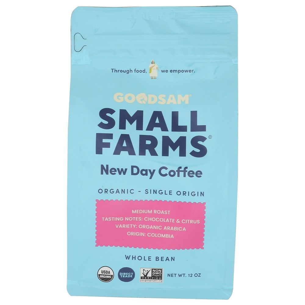 Small Farms Organic Whole Bean Medium Roast New Day Coffee