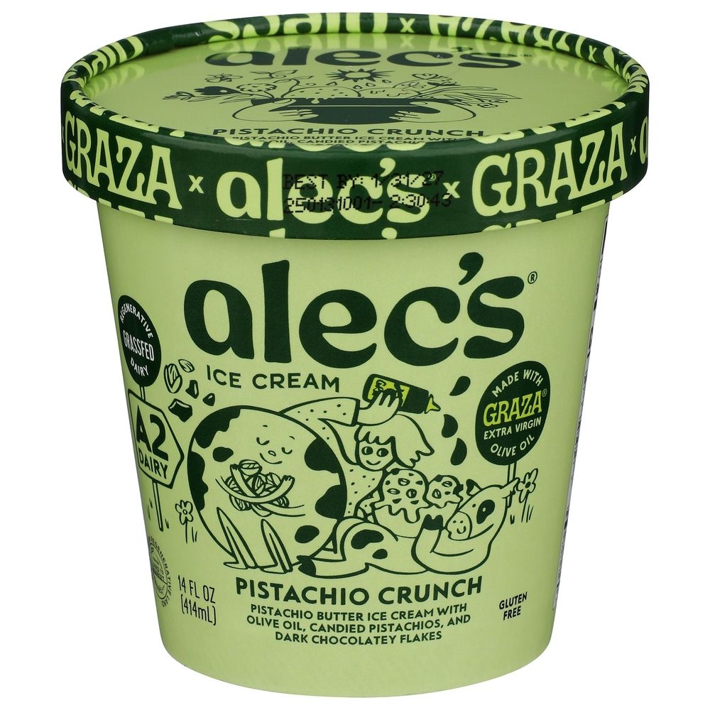 Organic Pistachio Crunch Ice Cream