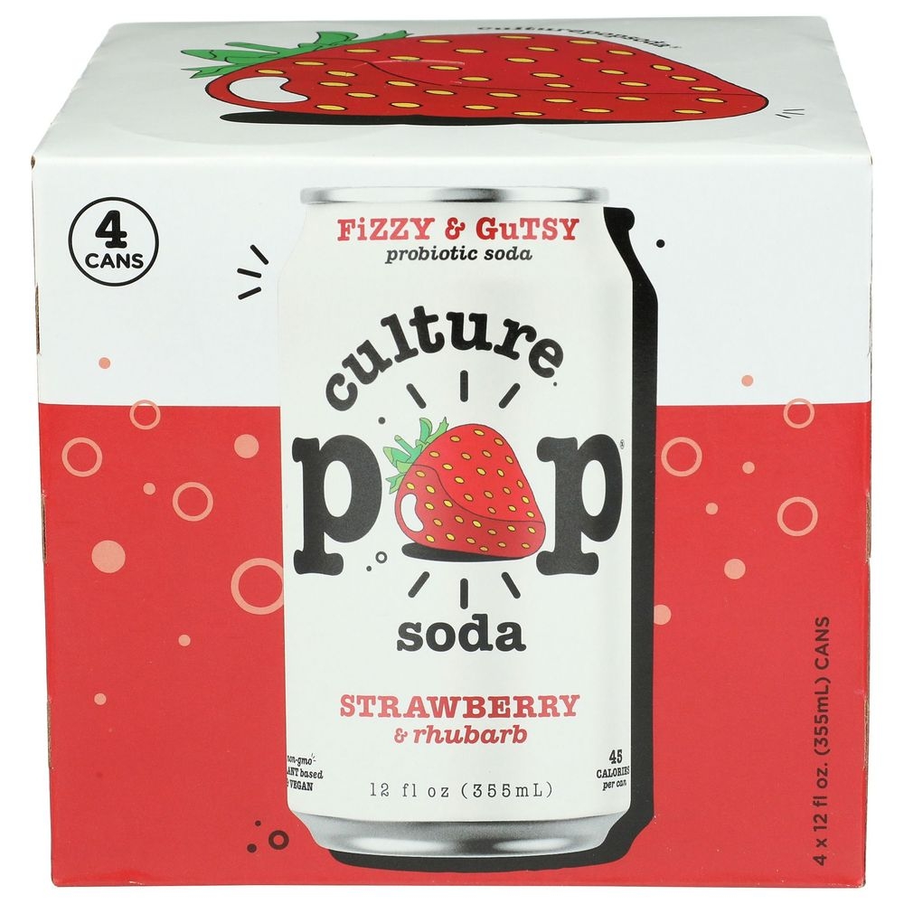 Strawberry and Rhubarb Probiotic Soda