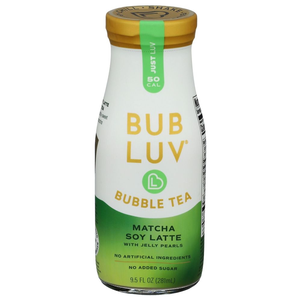 Matcha Soy Latte Bubble Tea with Jelly Pearls