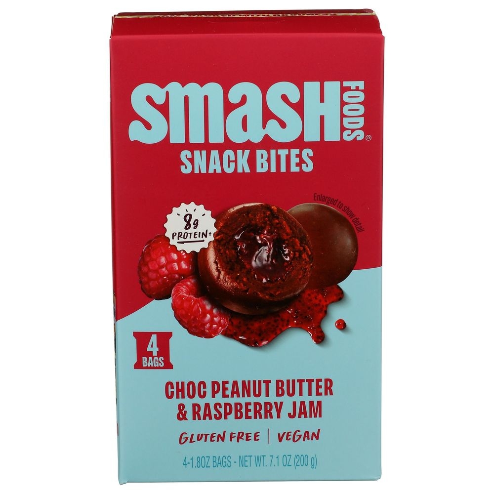 Choc Peanut Butter and Raspberry Jam Snack Bites