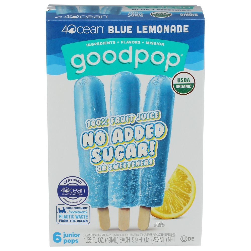 Organic 4ocean Blue Lemonade Junior Pops