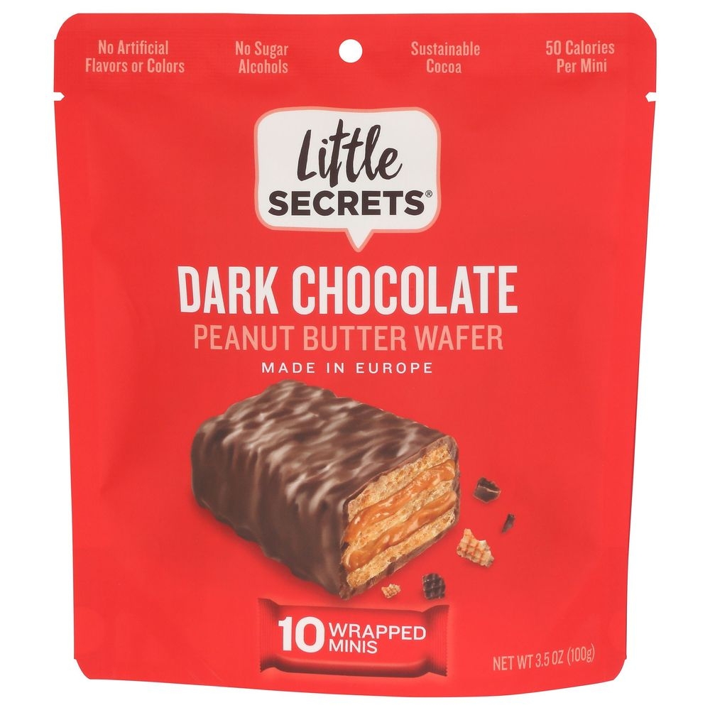 Peanut Butter Creme Mini Crispy Wafers in Dark Chocolate