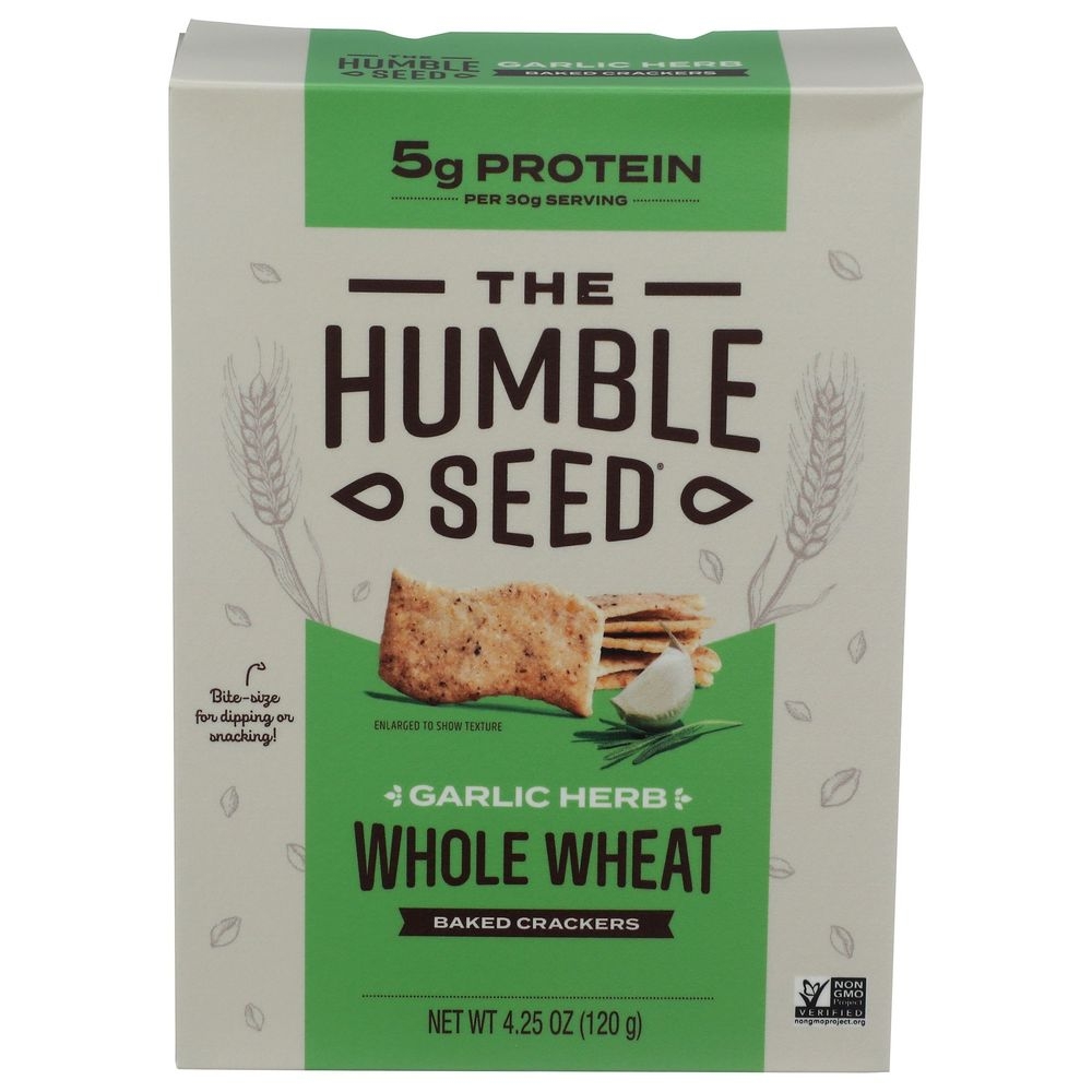 Garlic Herb Whole Wheat Protein Crackers