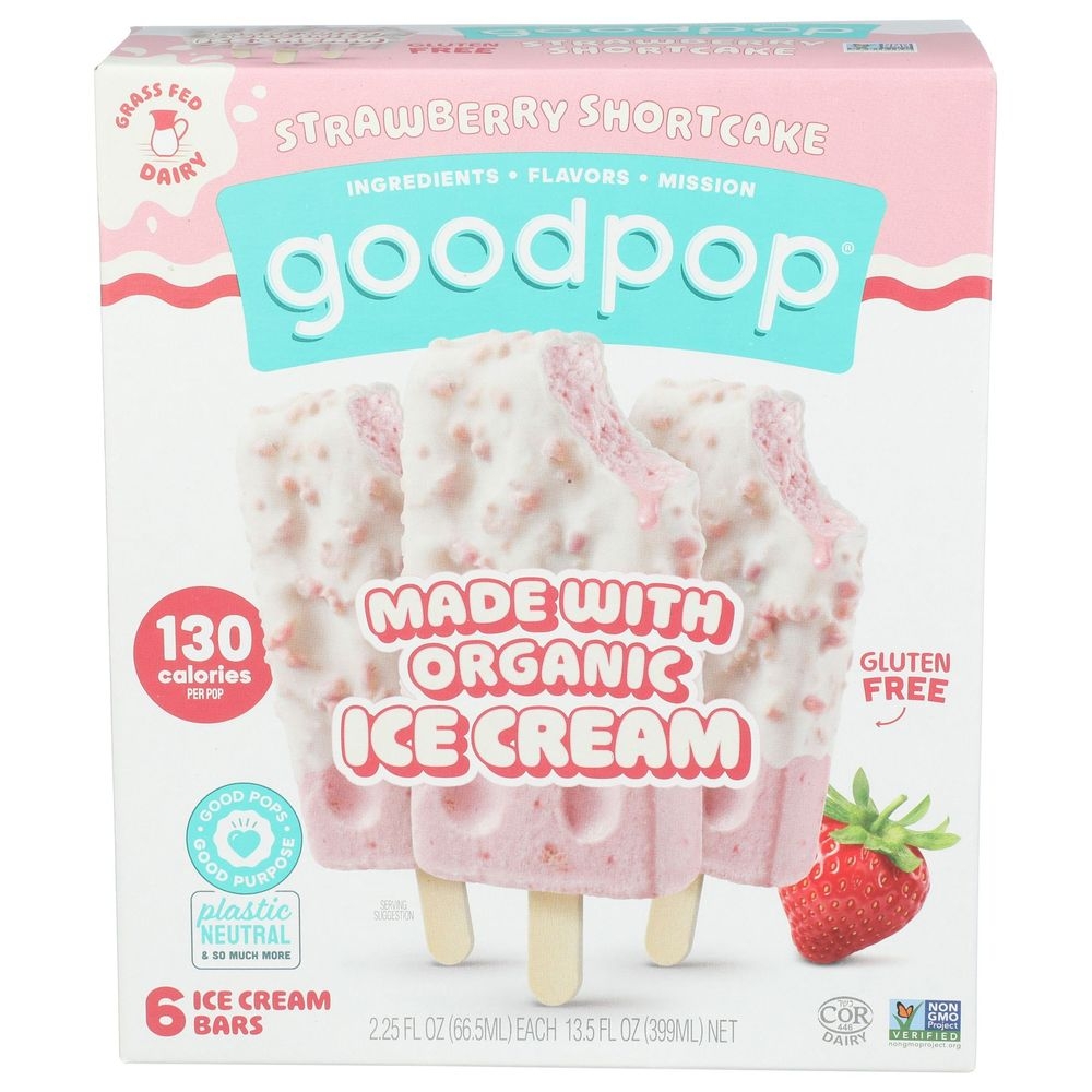 Organic Strawberry Shortcake Ice Cream Bar