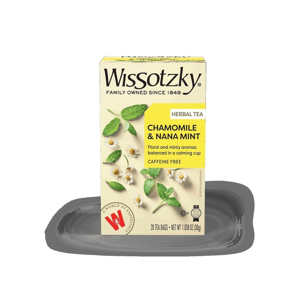 Wissotzky Chamomile And Nana Mint Herbal Tea, 20 Tea Bags -- 6 Per Case