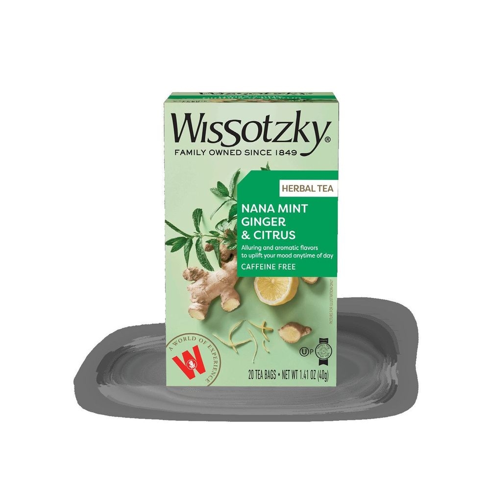 Wissotzky Nana Mint Ginger And Citrus Herbal Tea, 20 Tea Bags -- 6 Per Case