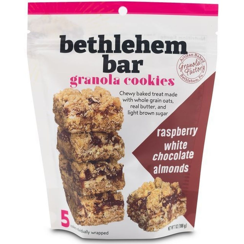 Raspberry White Chocolate Almonds Granola Cookies Bethlehem Bar