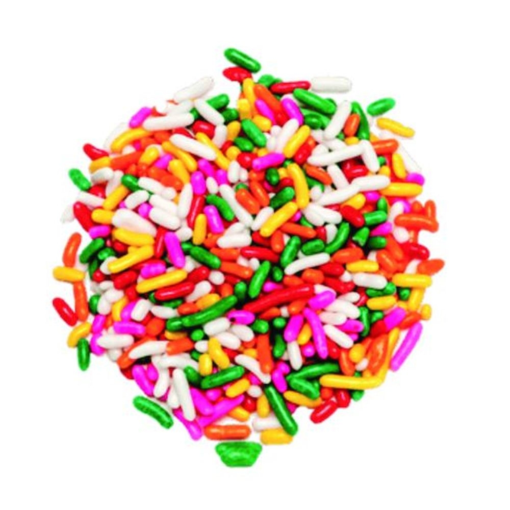 American Sprinkle 6 Color Rainbow Sprinkles, 6 Pound -- 4 per case.