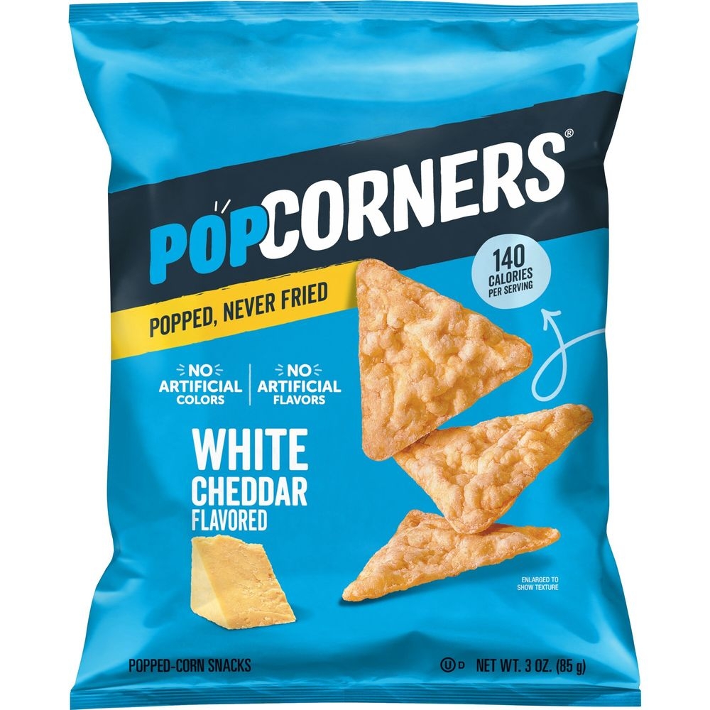 White Cheddar Flavored Popped Corn Snacks