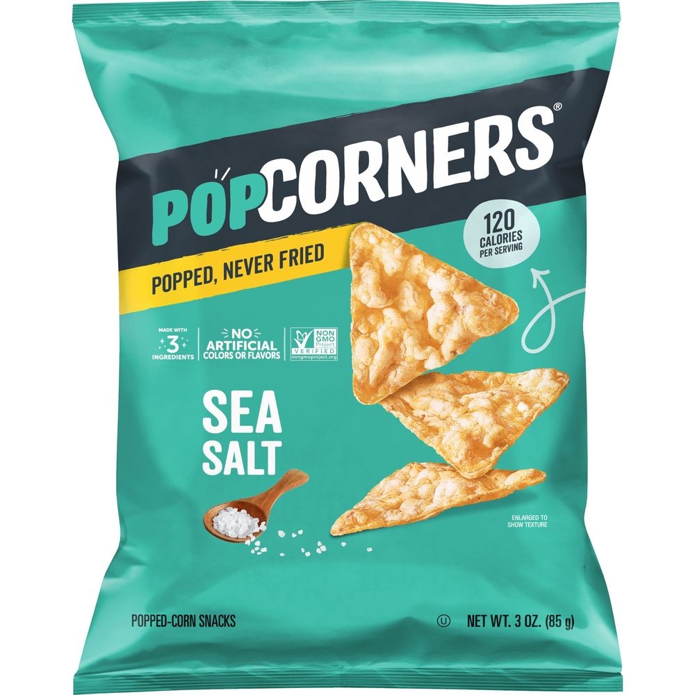 Sea Salt Popped Corn Snacks