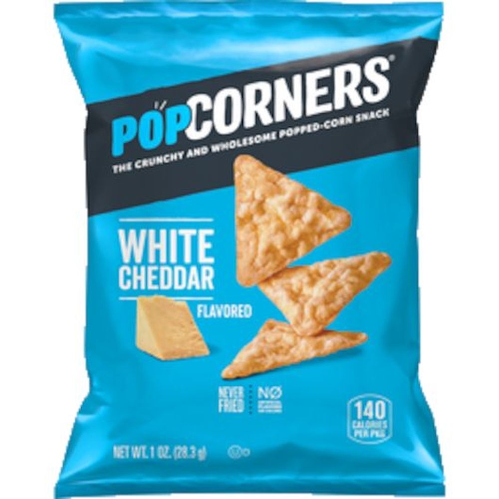 White Cheddar Flavored Popped Corn Snacks