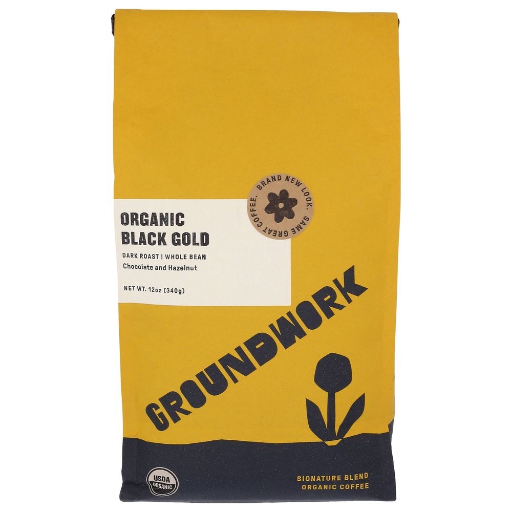Coffee Organic Black Gold Dark Roast Whole Bean Coffee