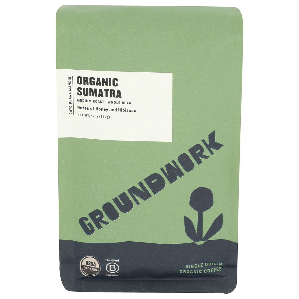 Coffee Organic Sumatra Medium Roast Whole Bean Coffee
