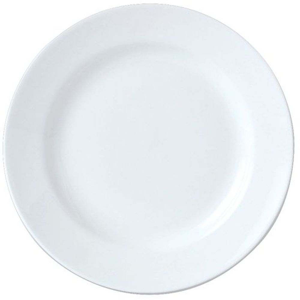 Simplicity White Alumina Vitrified 10 5/8 inch Plate, 24 count