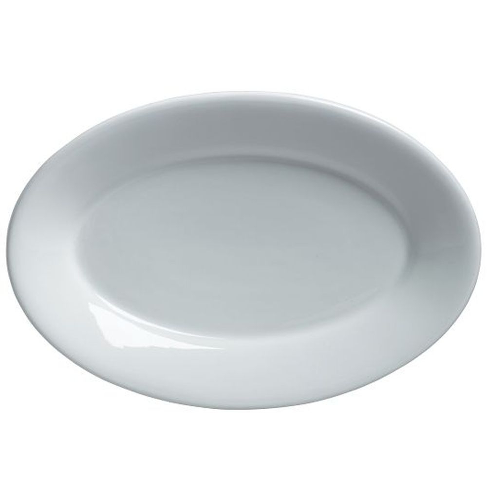 Classic Cafe Porcelain 11 1/2 x 7 3/4 inch Oval Platter, 12 count