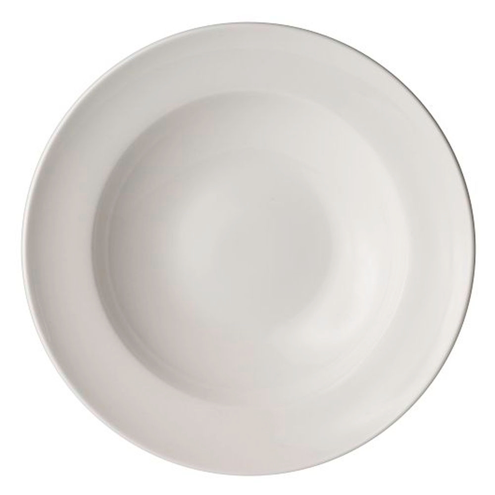 Virtu Bone China 14.0 Ounce Rim Soup Bowl, 24 count