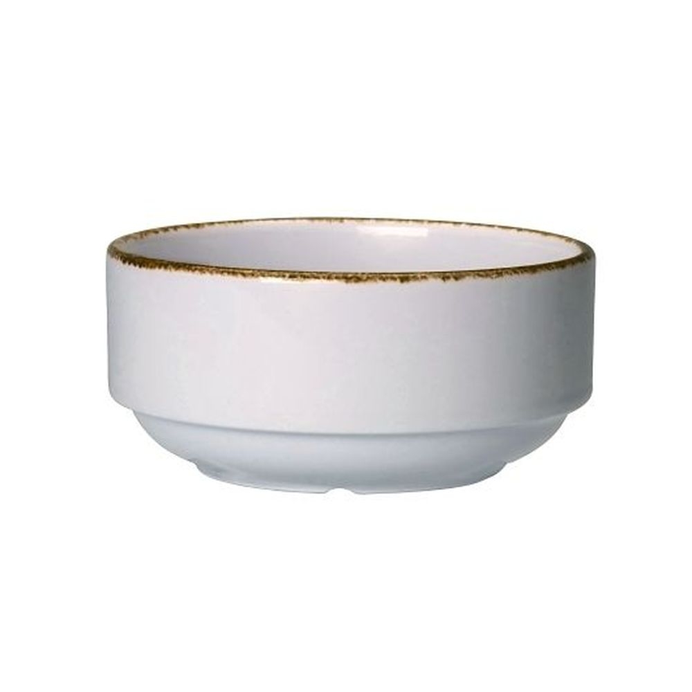 Brown Dapple Alumina Vitrified 10 Ounce Unhandled Soup Cup, 36 count