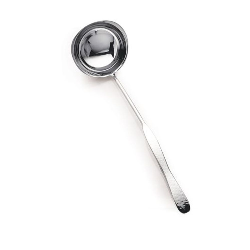 18/10 Stainless Steel Hammered Serving Soup/Punch Ladle, 13 inch, 6 count