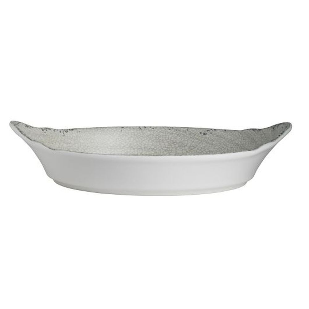 Pompeii Stone 1.25 Quart Melamine Oval Eared Dish, 4 count