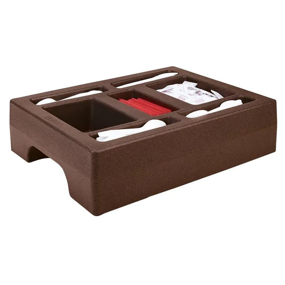 Cambro Dark Brown Condiment Holder Only For 1 Gallon Camtainer, 20 X 16 X 4 13/16 Inch